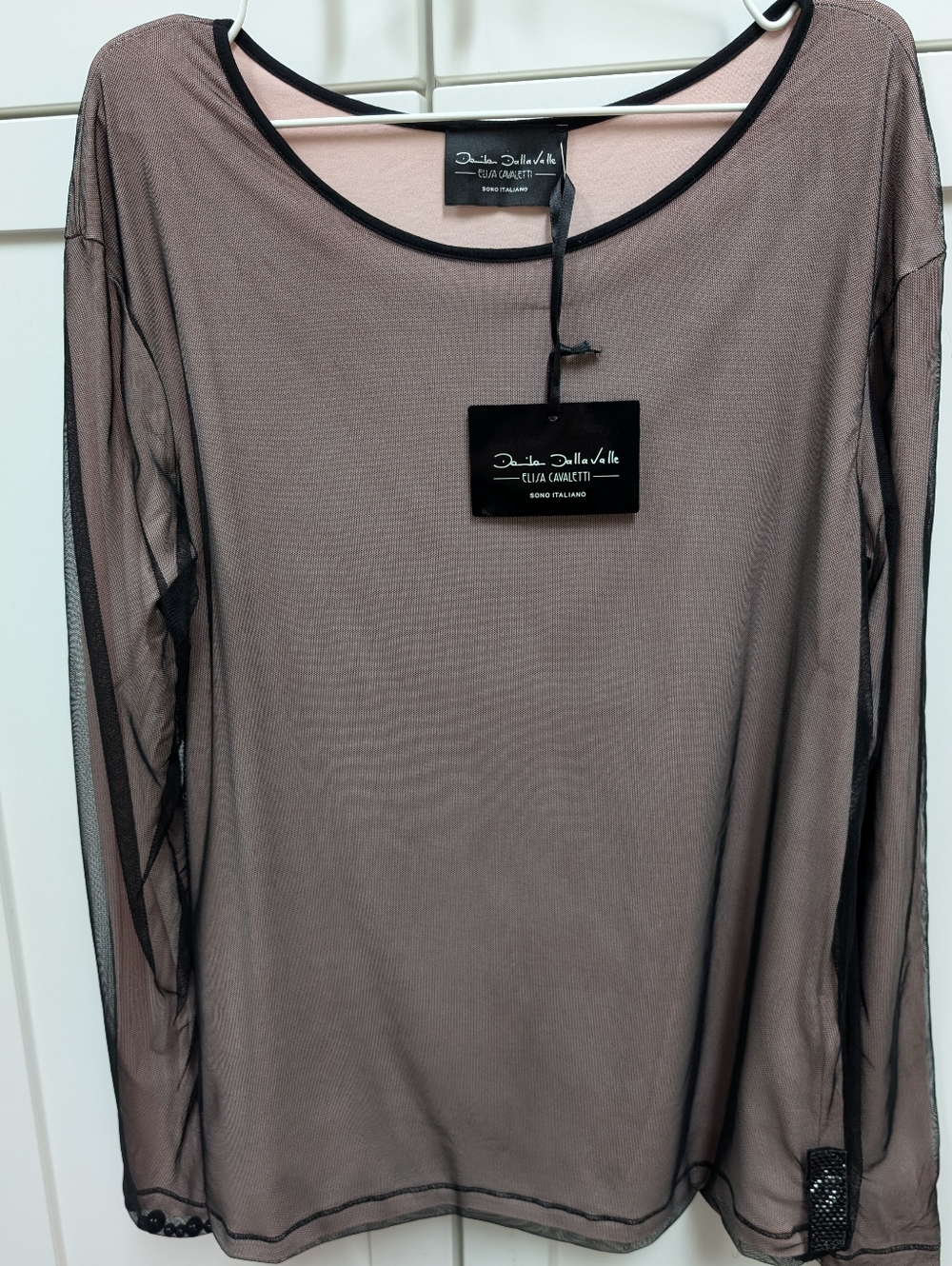 Elisa Cavaletti Mesh Nero Top